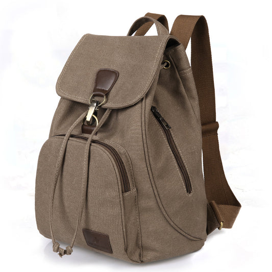 Retro  Outdoor Rucksack Canvas Backpack For School And Outings