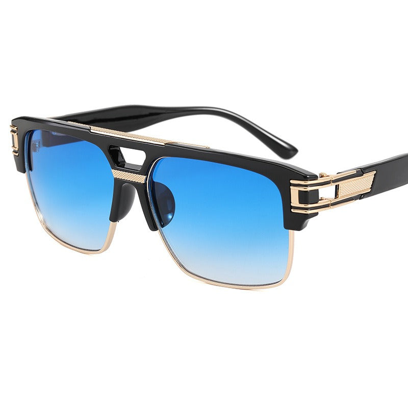 Men's Transparent Frame Sunglasses With Lightweight AC Lenses