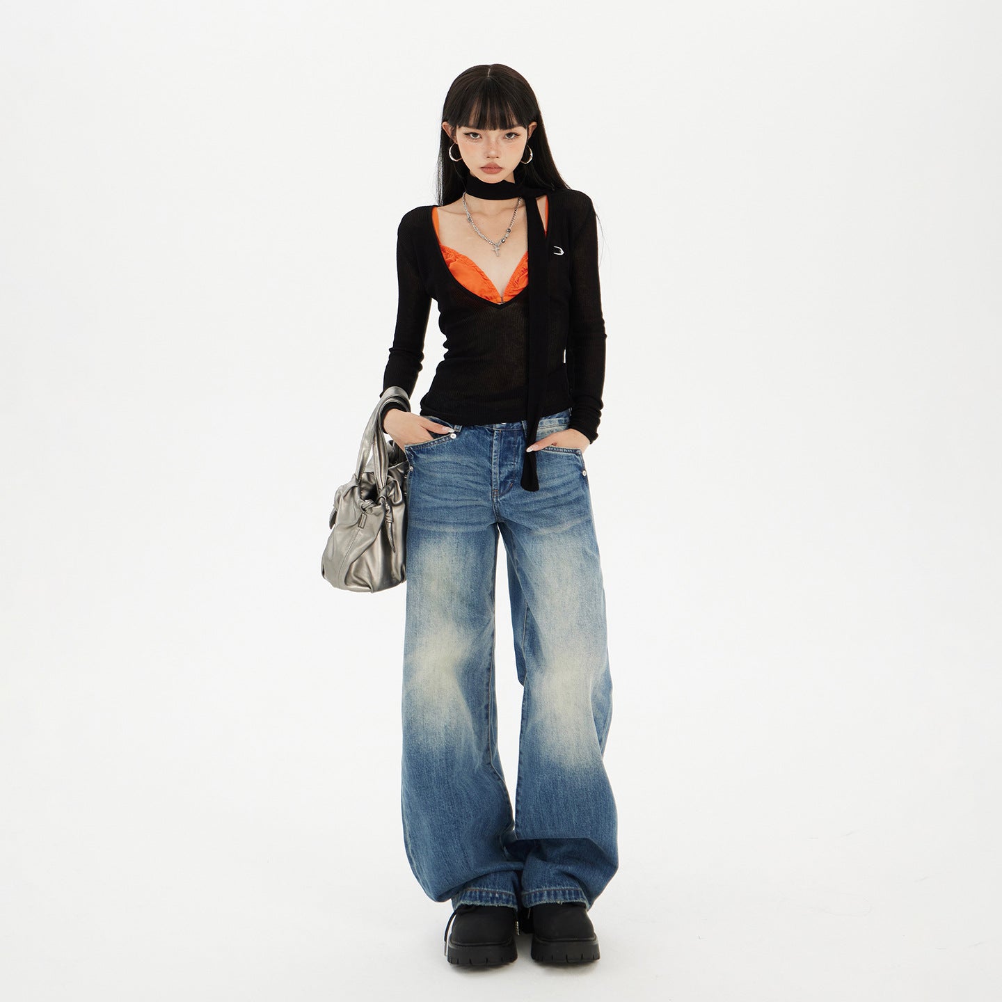 Women's Low Waist Straight Leg Jeans - Luxe Japanese Denim