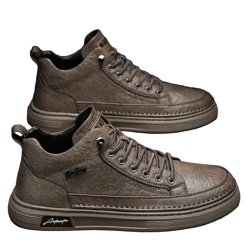 Breathable and Waterproof Japanese Style Leather Sneakers for Men