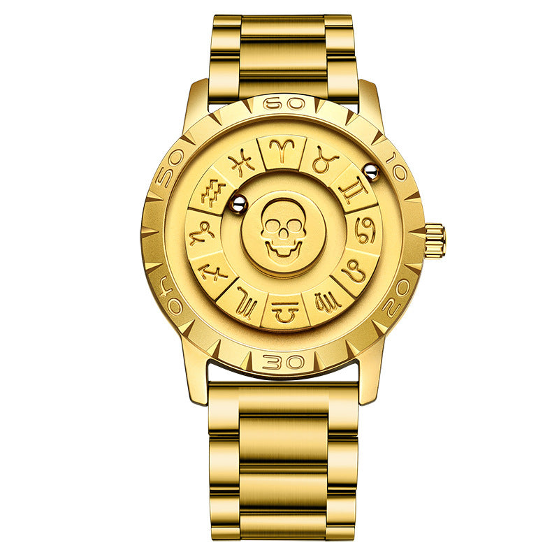 Skull Head Men's Multi-Functional Waterproof Quartz Watch