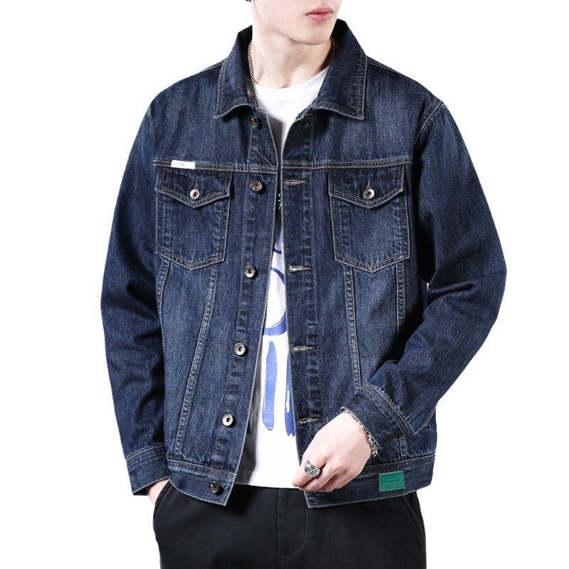 Men's  Solid Color Casual Denim Jacket - Couples Style