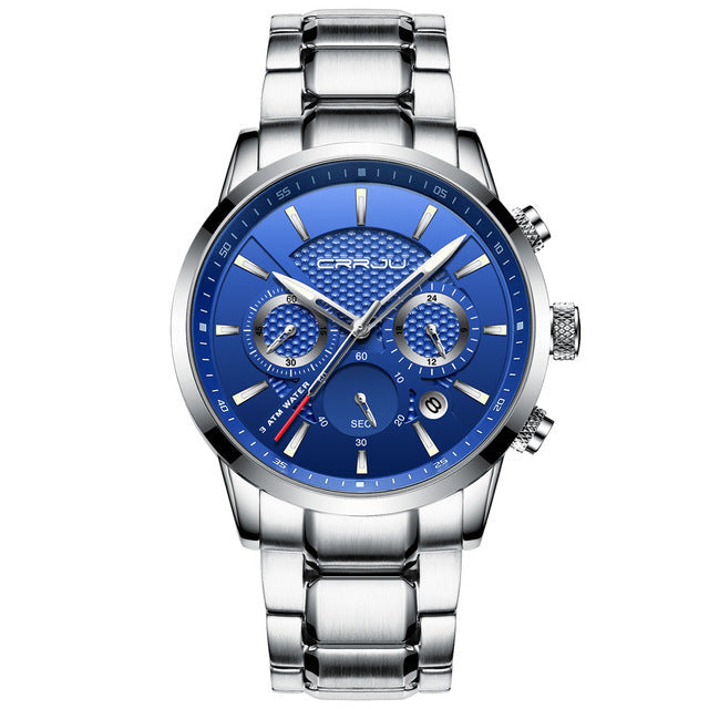 Men's 30m Waterproof Chronograph Steel Watch