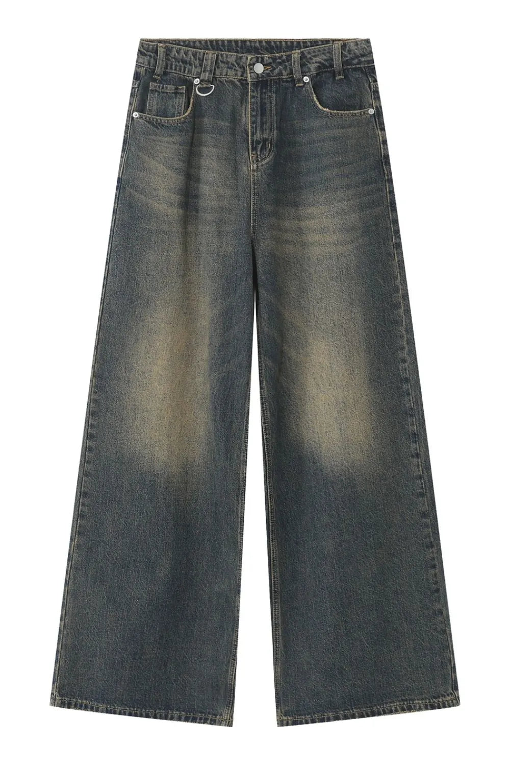 Premium Wide Leg Jeans with Pockets - Japanese Denim