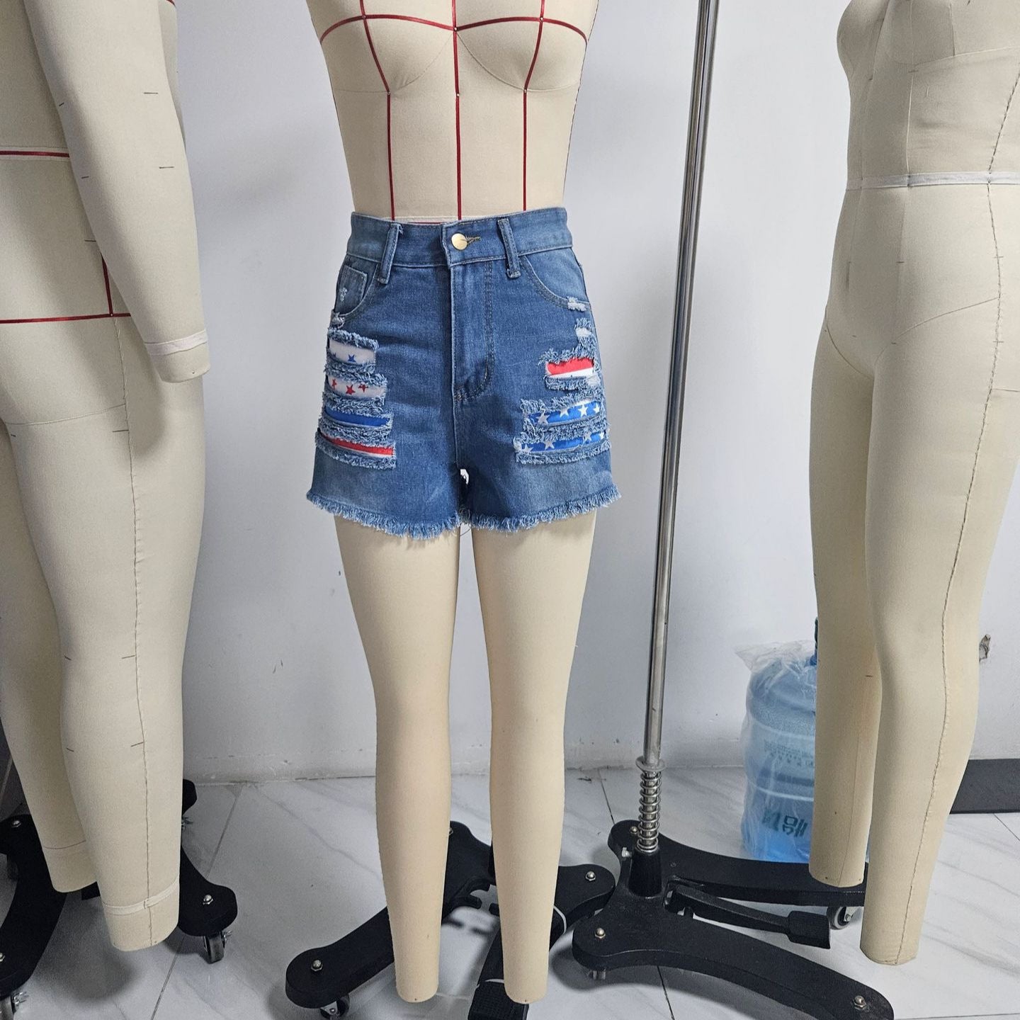 Japanese Denim Fringed Shorts, Casual Fit