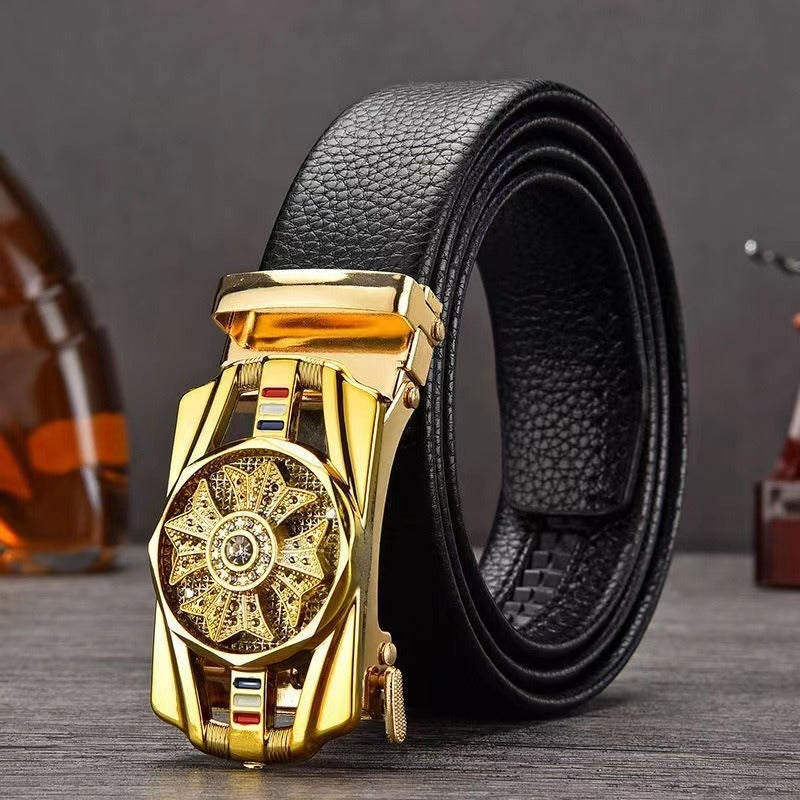 Men's High-End Belt - Versatile Automatic Buckle