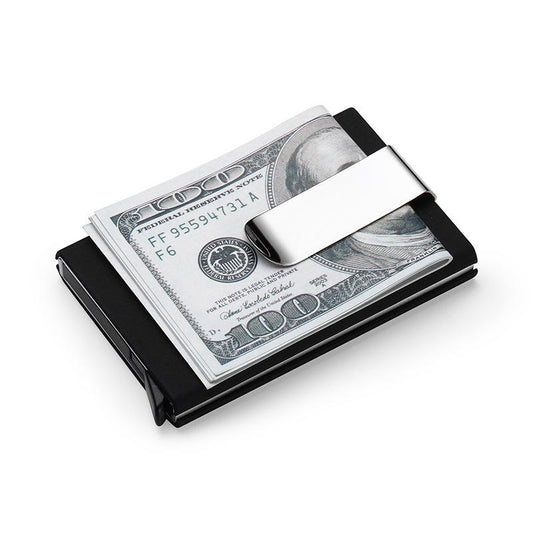 Men's Aluminum Wallet with Credit Card Holder and Cash Clip
