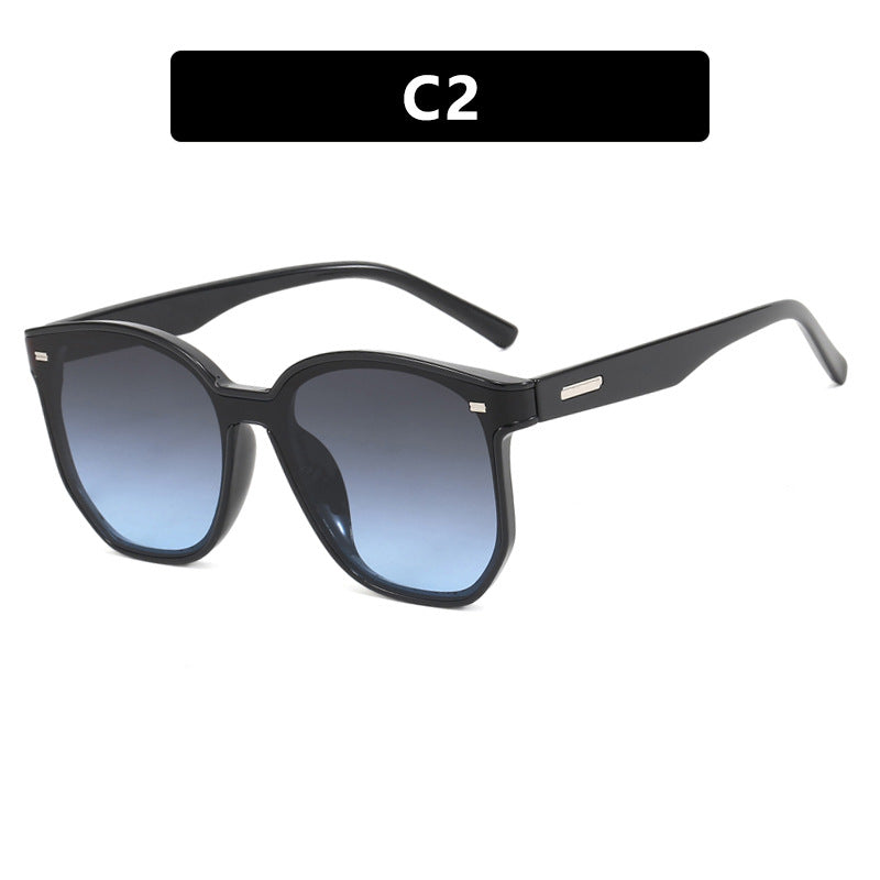 Rice Nail Curved Retro New Sunglasses For Women UV Resistant High End Feel