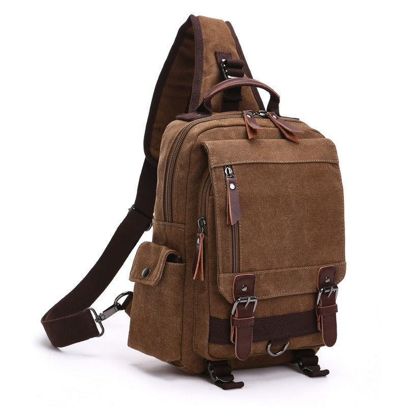 Canvas Backpack For Men Travel Laptop Rucksack Durable Everyday Use