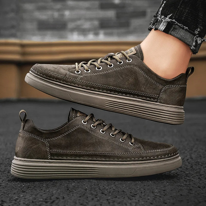 Men's Casual Leather Sneakers