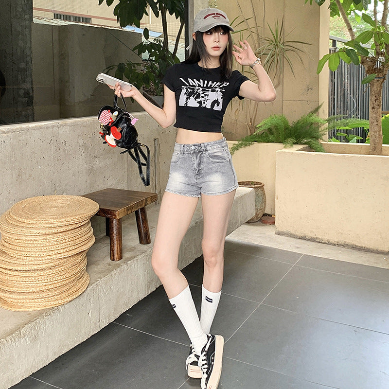 Women's Summer Low Waist Distressed Denim Shorts