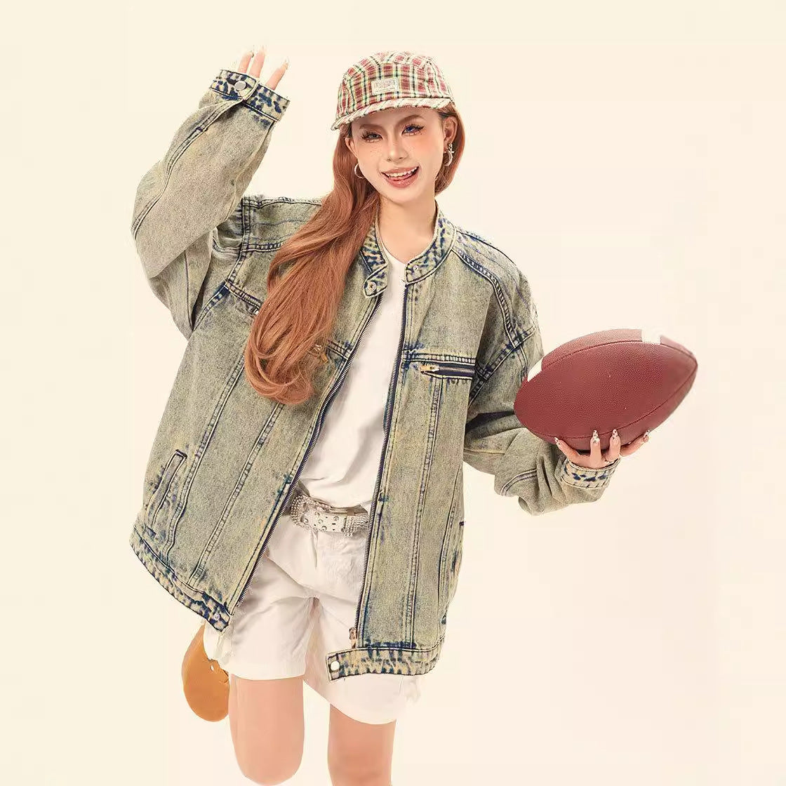 Washable Short Denim Jacket