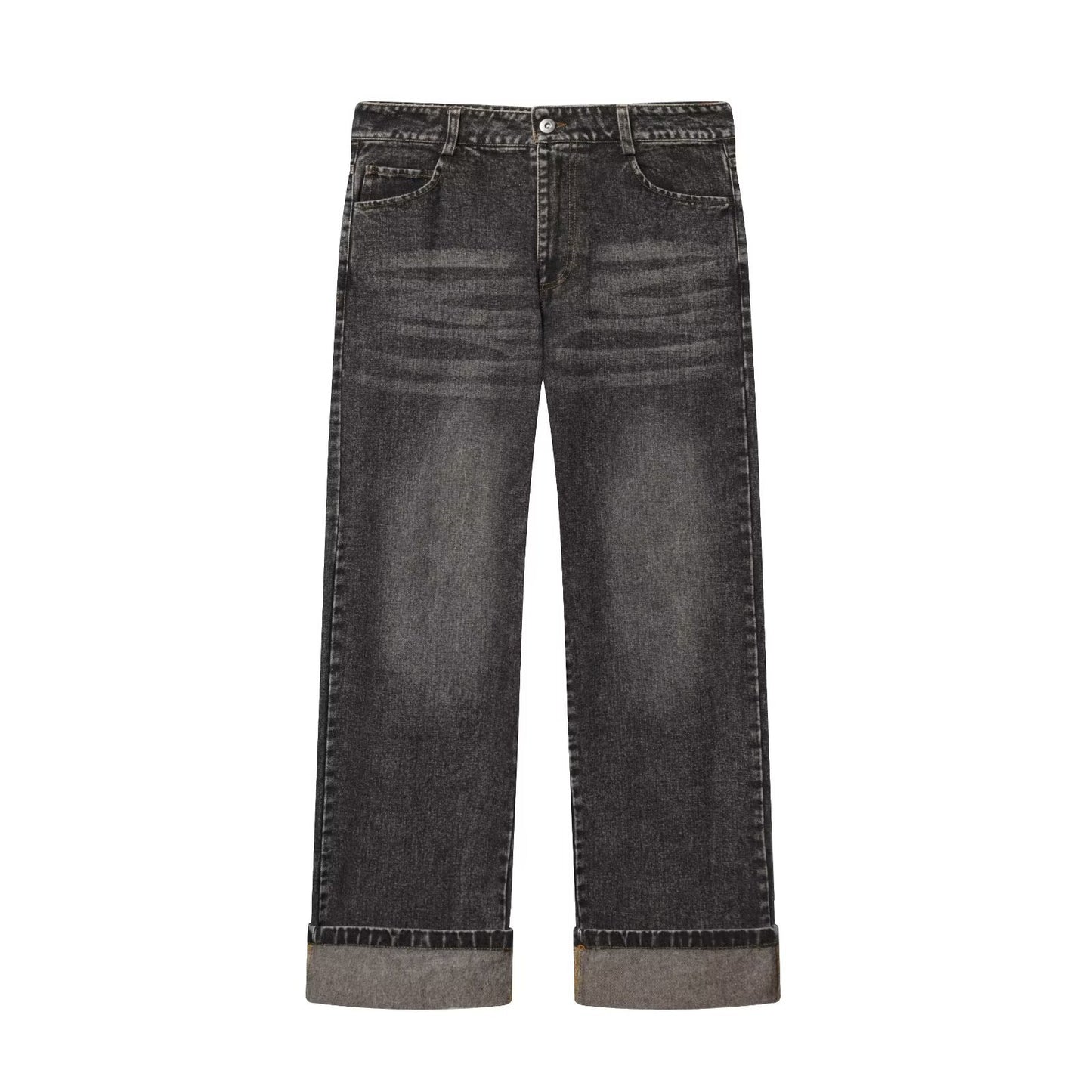 Spring Denim Jacket & Rolled Denim Jeans Set for Women — Coordinated Polyester Two-Piece