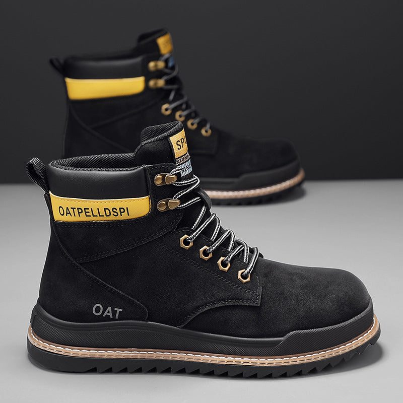 High Top Retro Workwear Casual Boots for Men