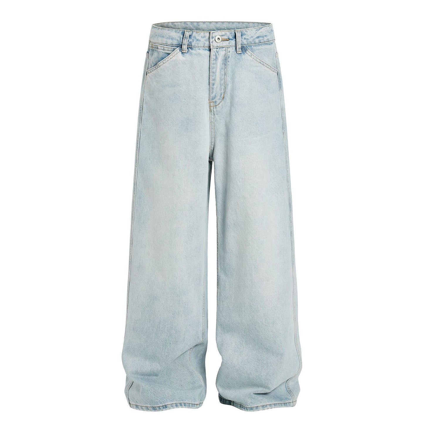 Simple Denim Long Pants with High Street Style