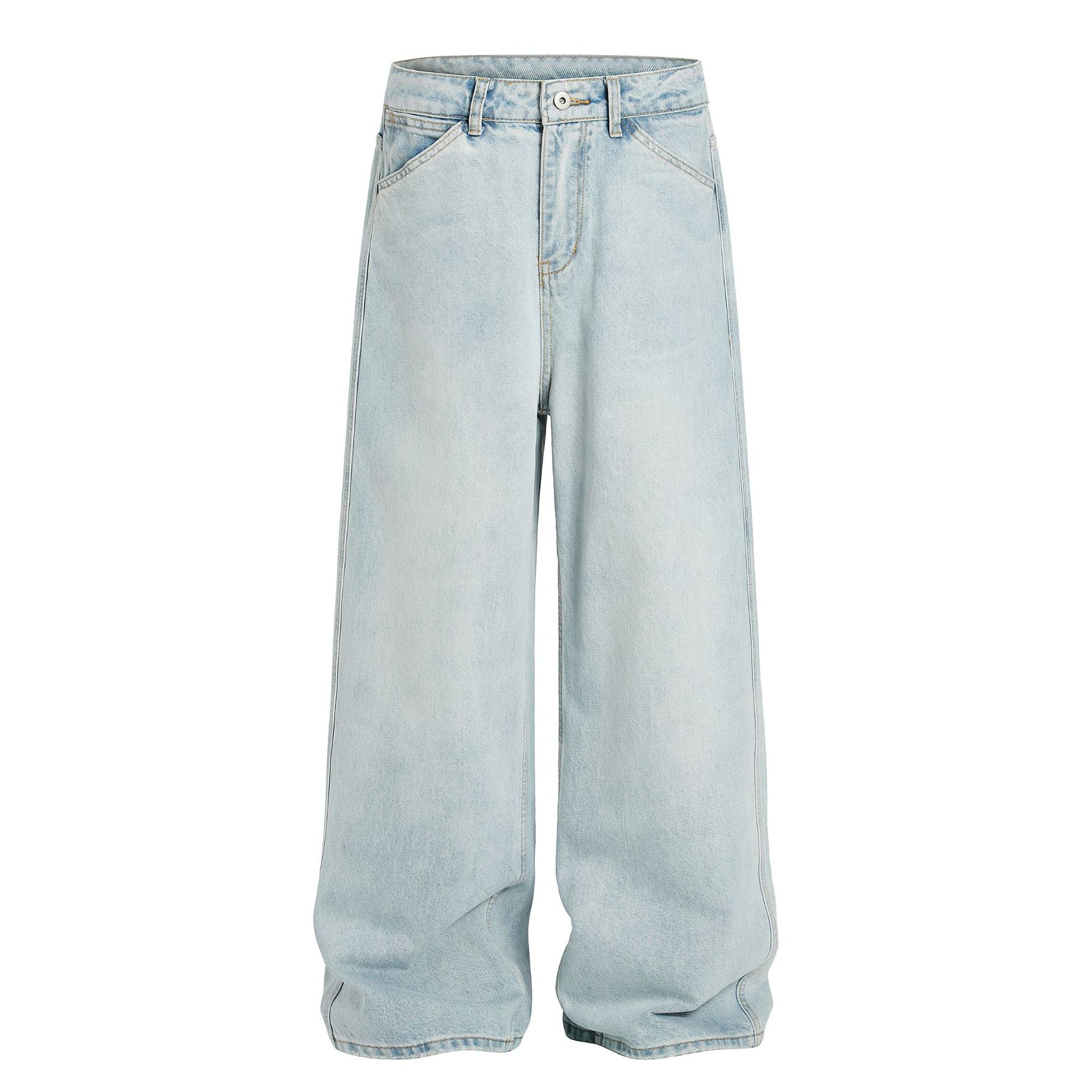 Simple Denim Long Pants with High Street Style