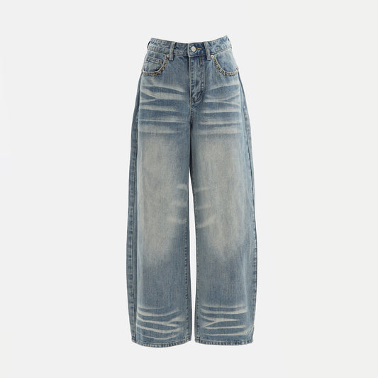 Women's Wide-Leg Jeans - Slimming Loose Straight Tube Pants