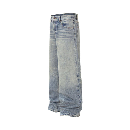 Unisex Vintage High-End Cat Whisker Washed Casual Jeans