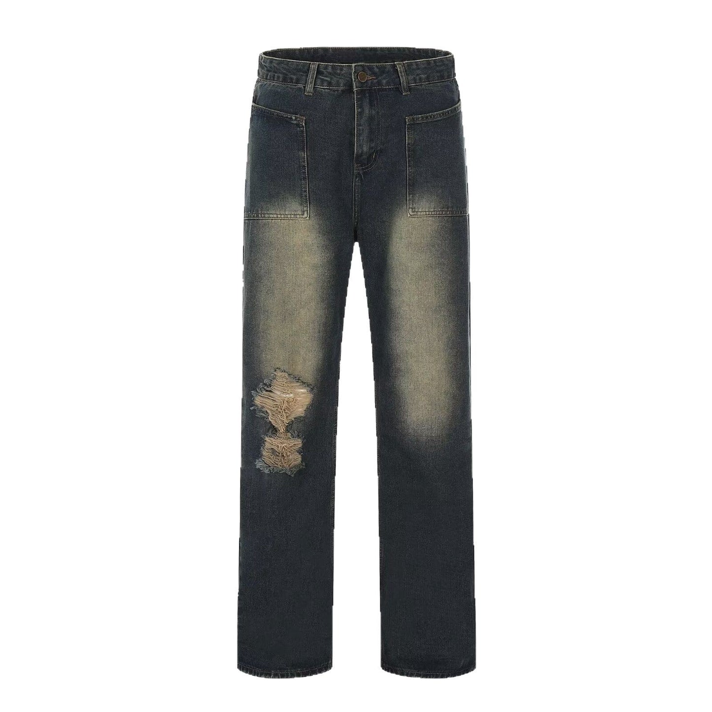 Vintage Ripped Jeans with Loose Fit