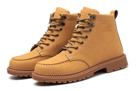 Men's Work Shoes - Microfiber Leather Safety Shoes