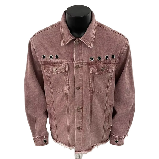 Unisex Pink Denim Jacket