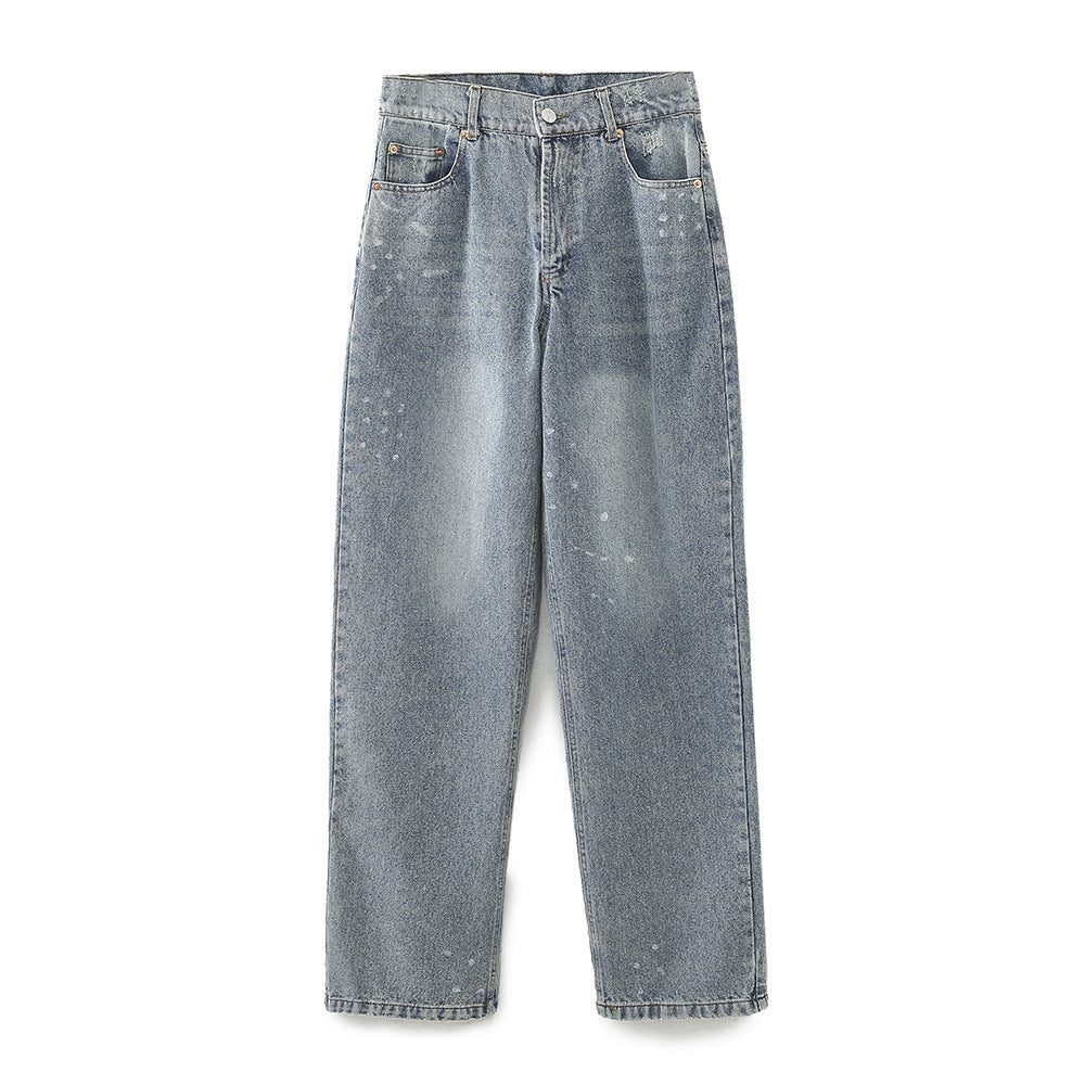 Women's Denim Short Jacket and Girlfriend Style Mid-Waist Denim Pants