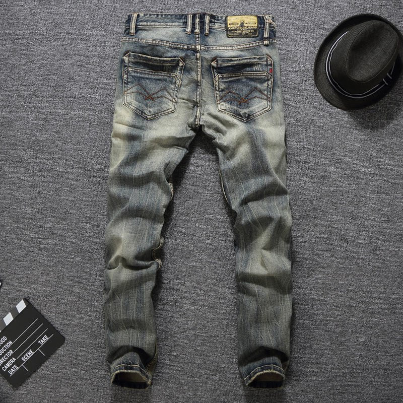 Japanese Vintage Designer Men Jeans - Premium Slim Fit
