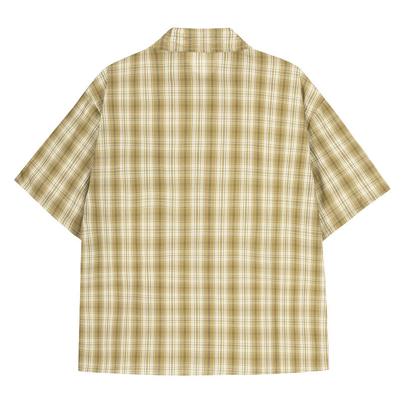 Short Sleeve Shirt for Men and Women Loose Casual Vintage Couple