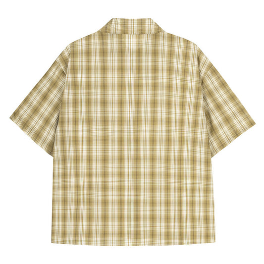 Short Sleeve Shirt for Men and Women Loose Casual Vintage Couple