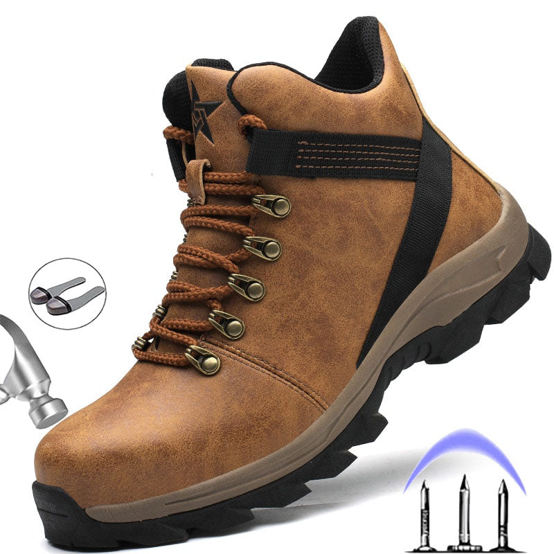 Men's Winter Safety Boots - Indestructible Work Shoes with Steel Toe