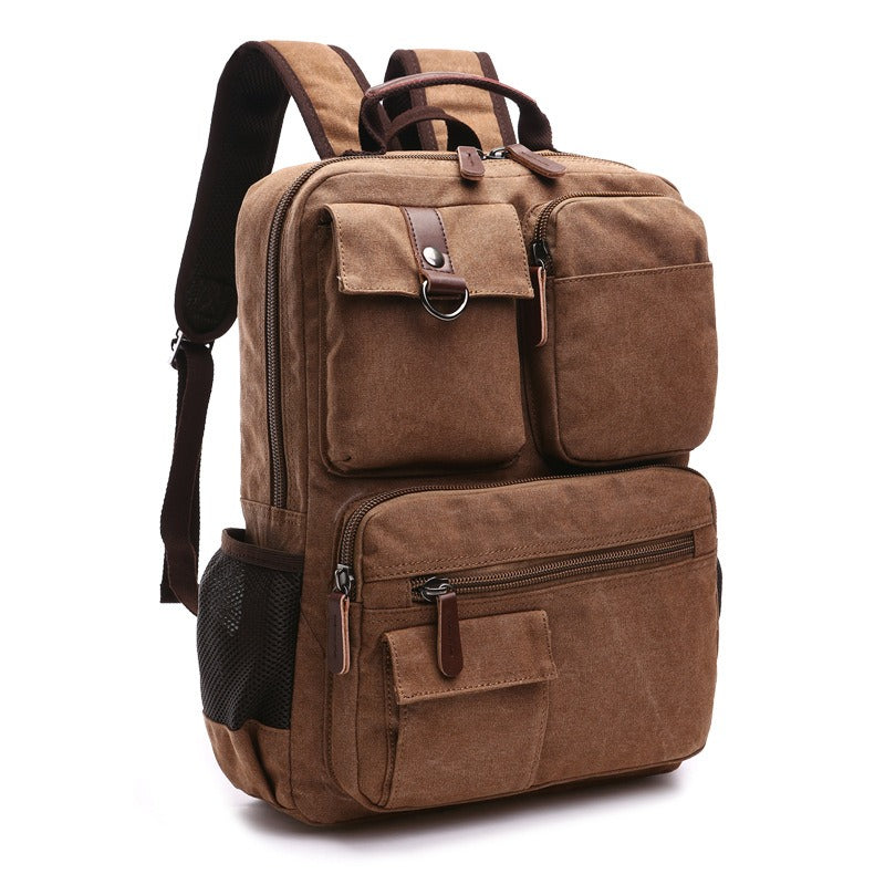 Waxed Canvas Rolling Backpack 20 To 35L Capacity For Daily Commutes