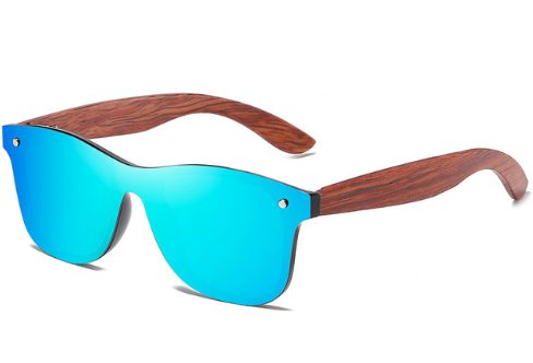 Natural Wooden Sunglasses for Men with Polarized Lenses in Original Wood