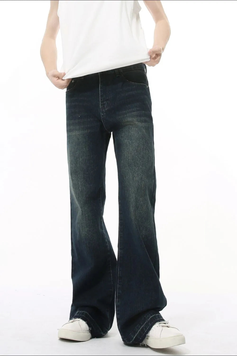 Premium Raw Hem Jeans with Pockets
