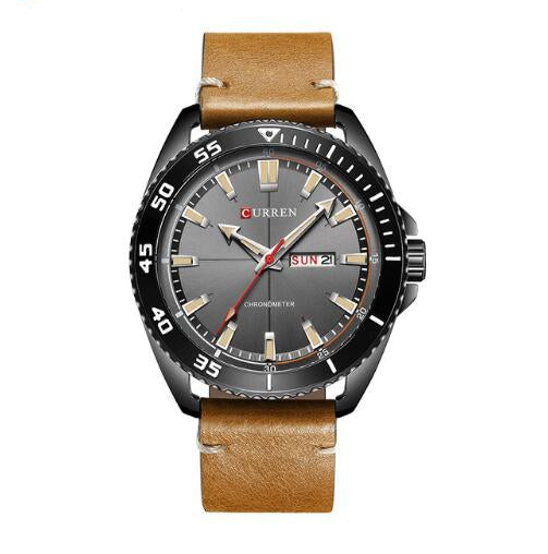 Luxury Men’s Leather Quartz Wrist Watches