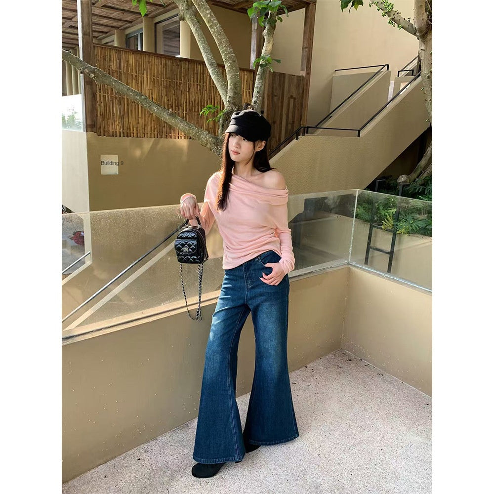 Flared Denim Pants for Women - High Street Wide Leg Long Pants
