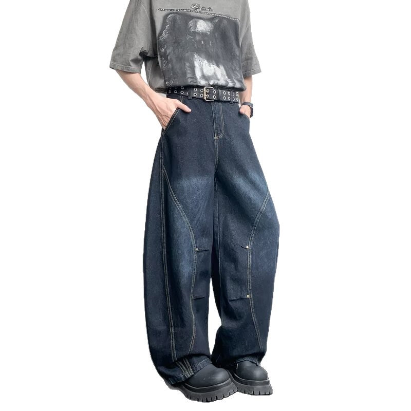 Loose Washed Distressed Wide Leg Long Pants