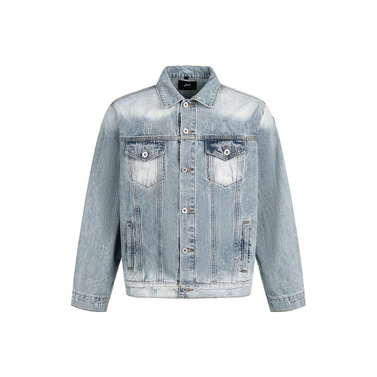 Washed Distressed Loose Casual Short Denim Jacket