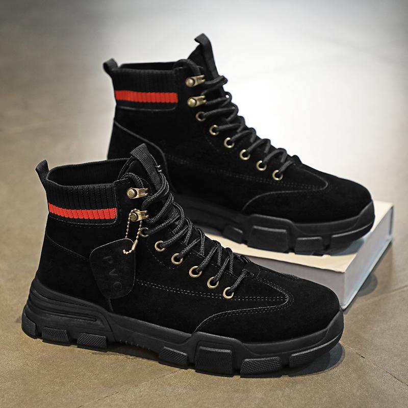 Men's Retro High-Top Boots Work