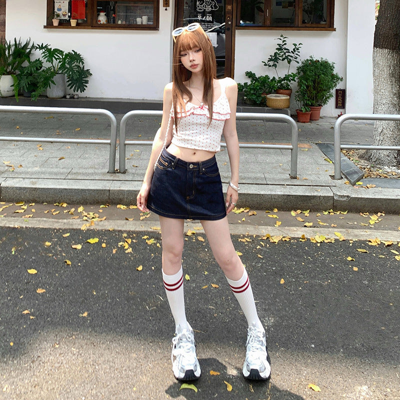 Women's Classic Denim Mini Skirt - Summer Versatile Half Skirt