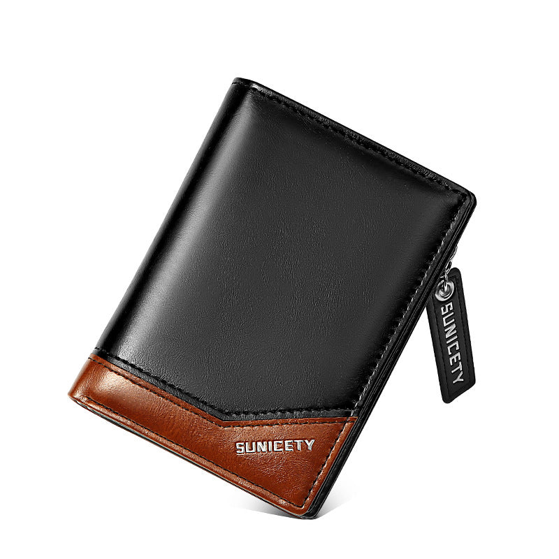 Leather Multi-Function Zipper Wallet - RFID