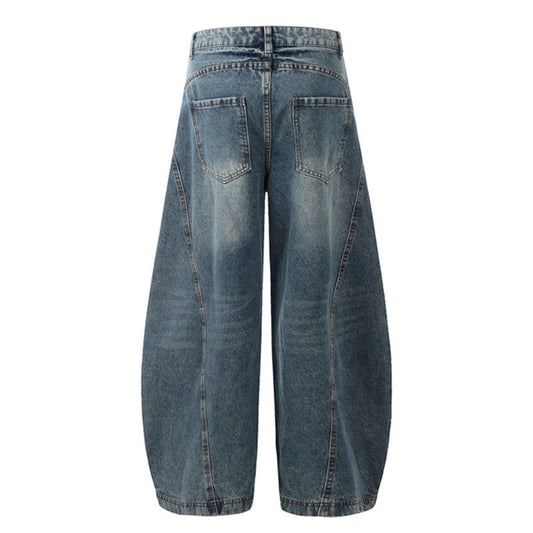 Premium Wide Leg Jeans in Classic Blue