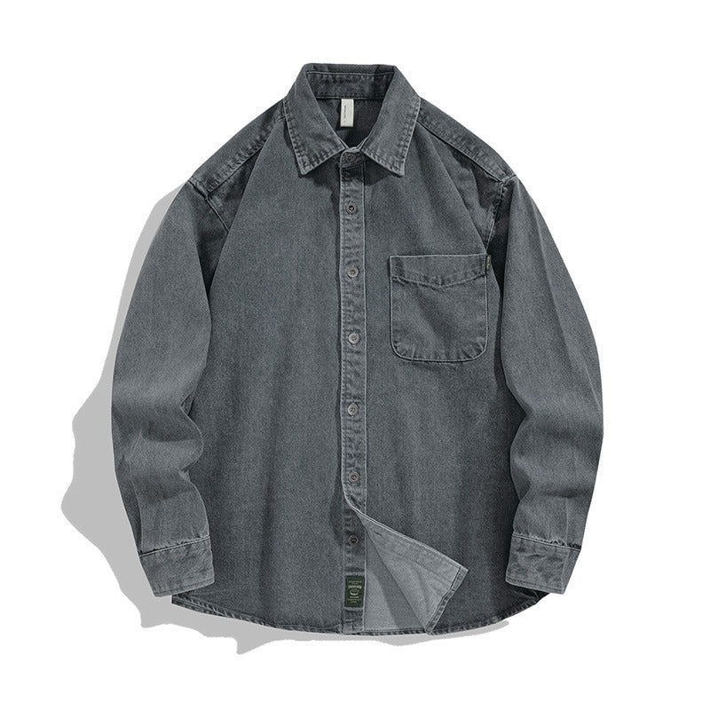 Loose Casual Workwear Denim Jacket for Men