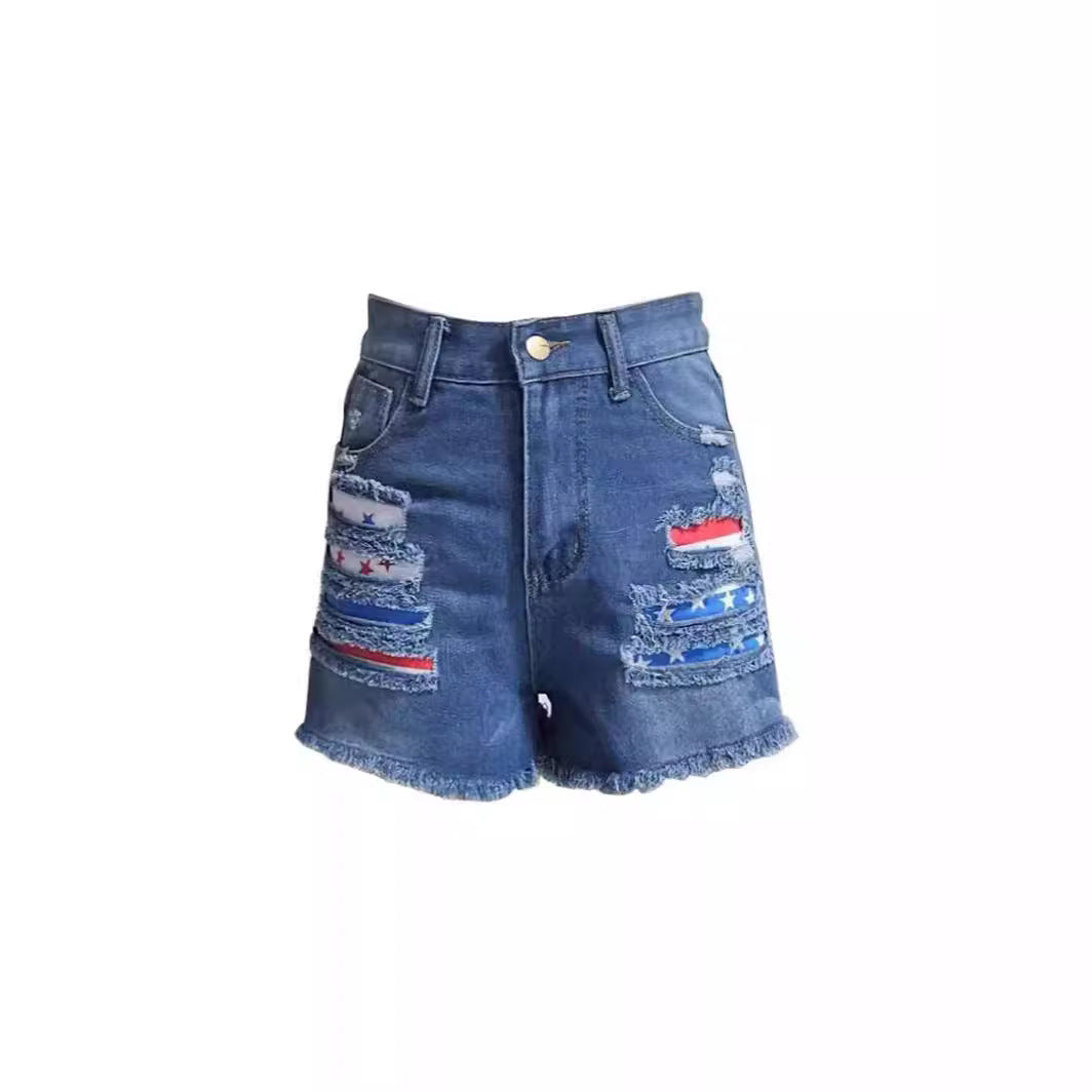 Premium Japanese Denim Fringed Shorts, Casual Fit