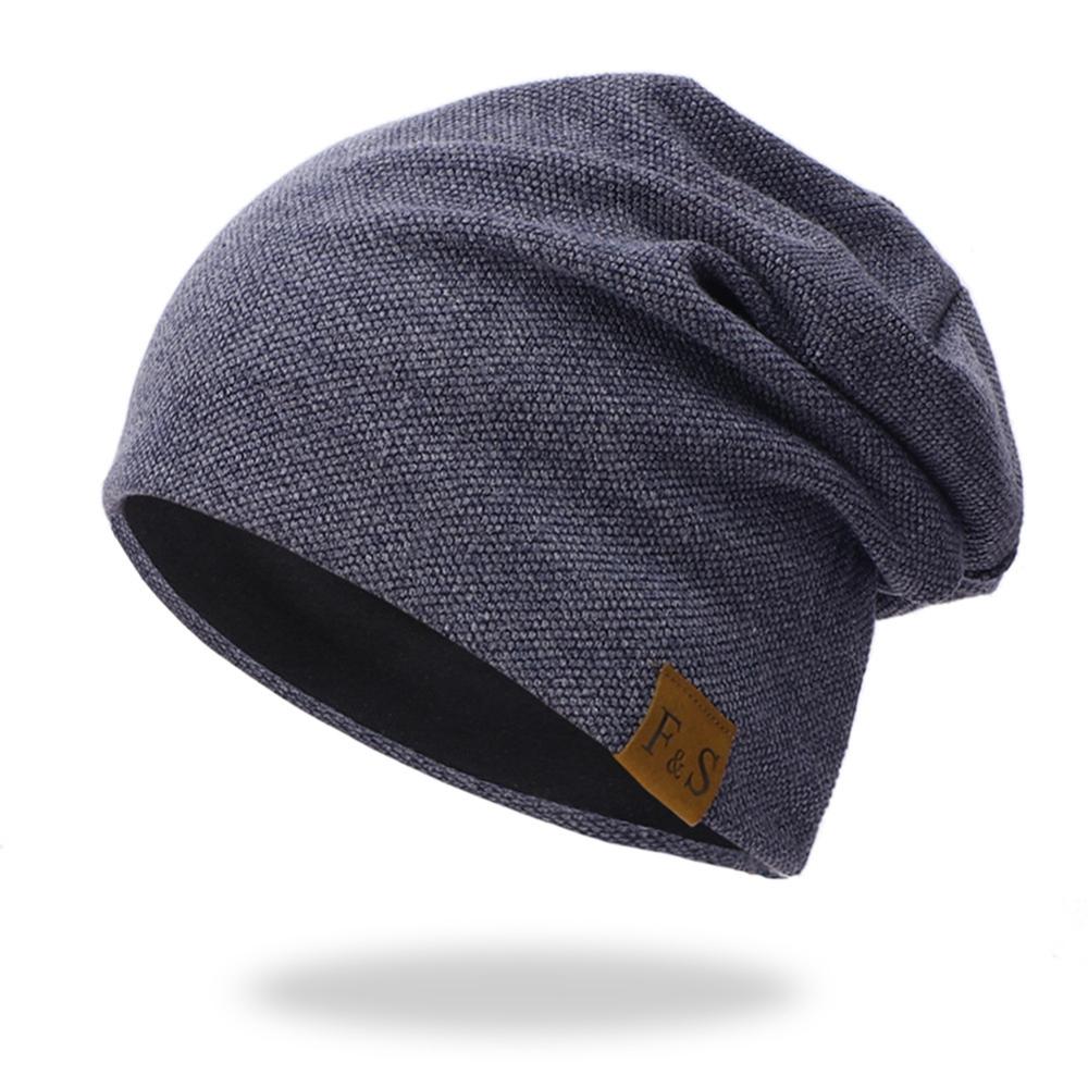 Beanies Cap Casual Lightweight Thermal Elastic Knitted Cotton Warm Hat