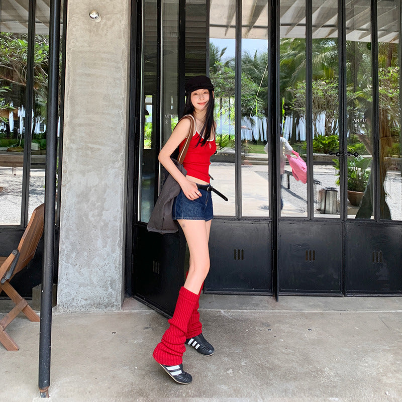 Low-Waist Cuffed Denim Mini Shorts for Women - Sexy Summer Bodycon Hot Pants