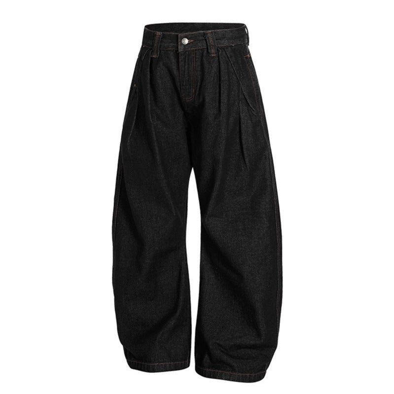 Luxury Black Denim Jeans with Japanese Craftsmanship