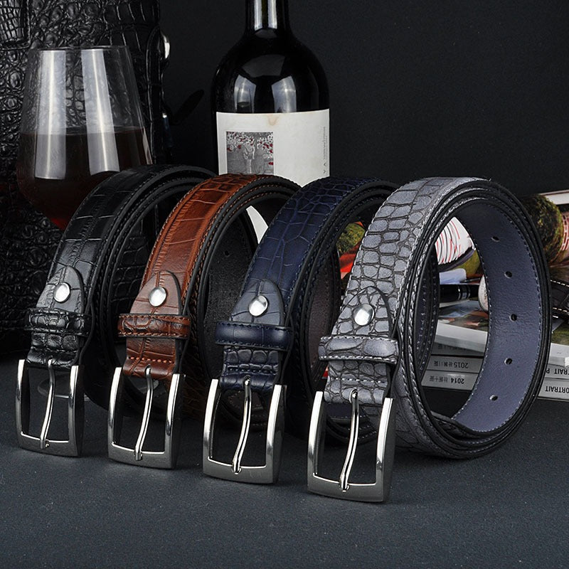 Men's Leather Pin Buckle Belt