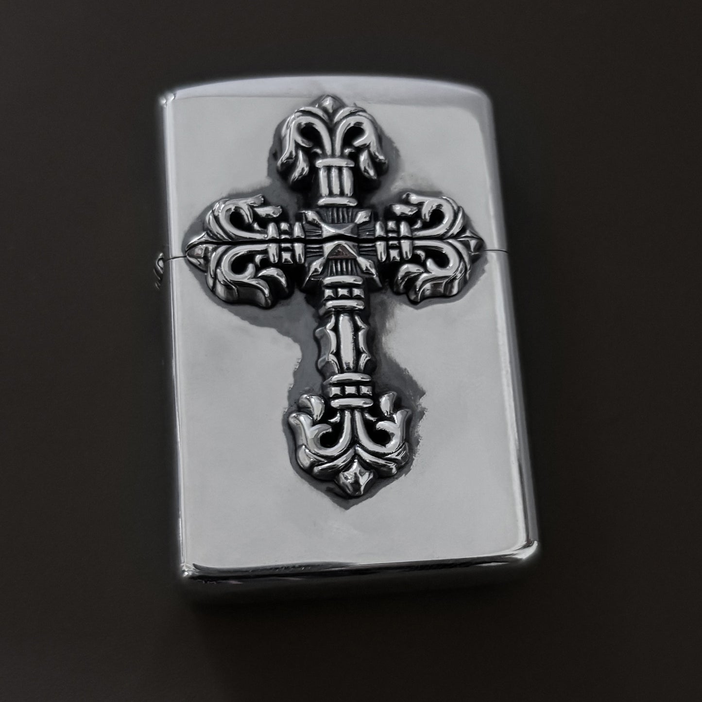 Retro Lighter — Silver Cross / Flame Cross / Sword / Tongue / Anchor Designs