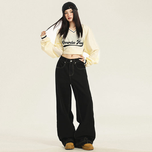 Women's High-Waist Wide-Leg Jeans - Flare Trousers in Premium Japanese Denim
