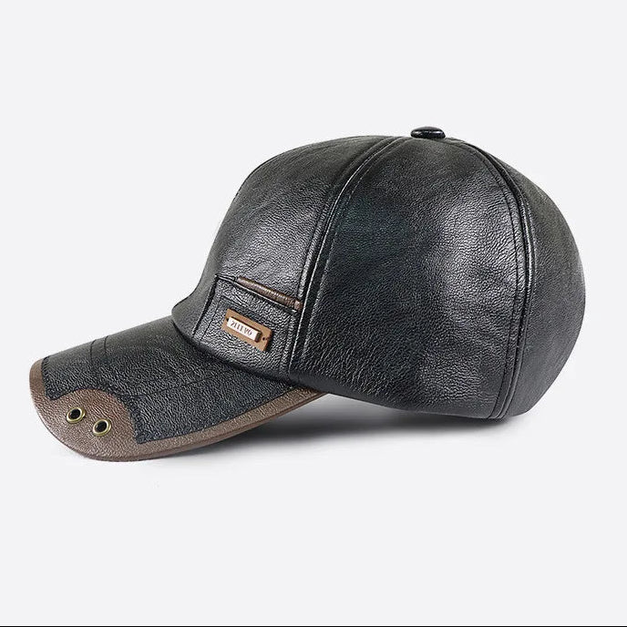 Leather Baseball Cap